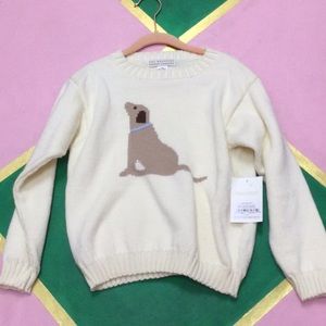 NWT BEAUFORT BONNET ISAACS INTARSIA SWEATER WITH DOG